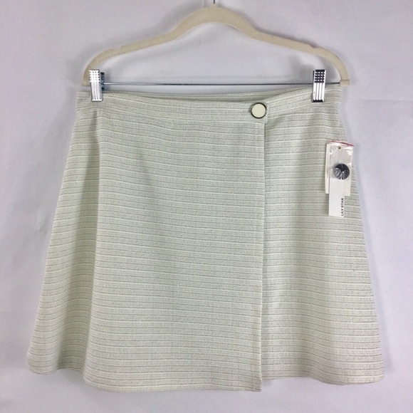 Lily Star White/Silver Wrap Skirt NWT - Picture 2 of 8